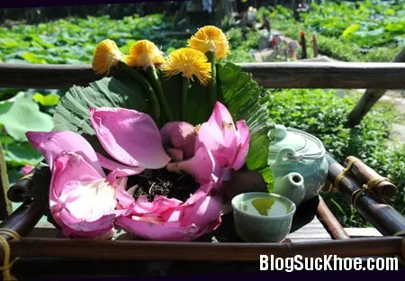 Giảm cân sau sinh tuyệt vời với trà hoa sen