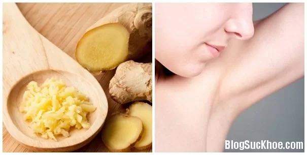 Loại bỏ triệt để mùi hôi nách với gừng tươi