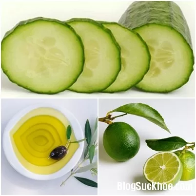 Da trắng mịn không tì vết với nửa quả dưa chuột
