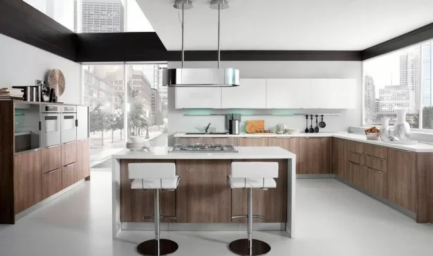 Mẫu thiết kế tủ bếp gỗ laminate hiện đại và sang trọng