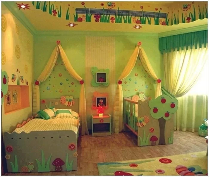Chia sẻ 4 cách bố trí giường hợp lý cho hai bé trong một phòng ngủ