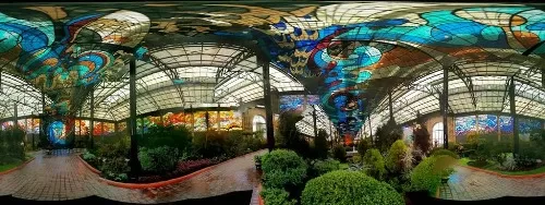 Thiết kế mái kính độc đáo ở khu vườn thực vật ở Mexico