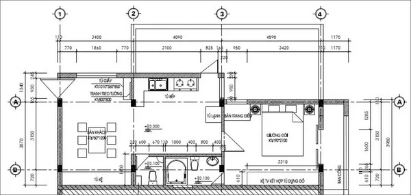 Gợi ý cải tạo để căn hộ 60m² có 2 phòng ngủ