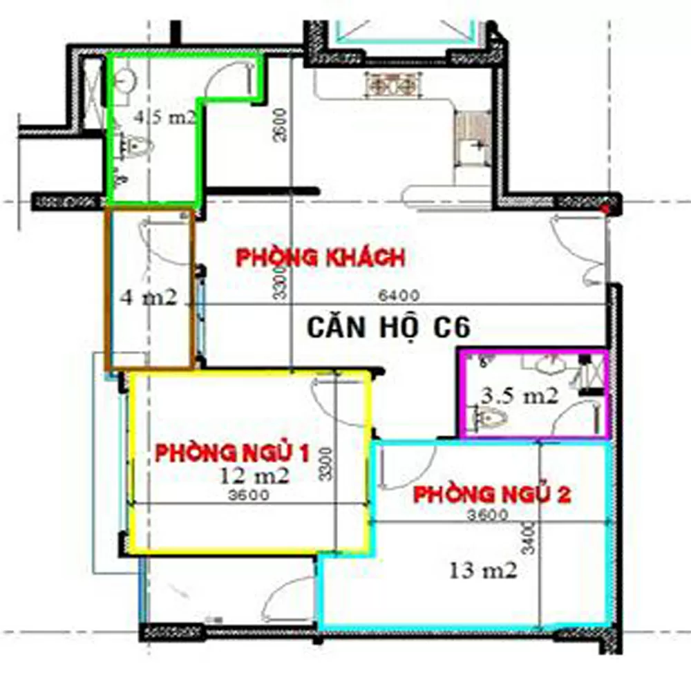 Gợi ý thiết kế cải tạo thêm 1 phòng cho căn hộ có diện tích 79m²