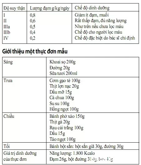 Người bị suy thận mạn nên ăn gì?