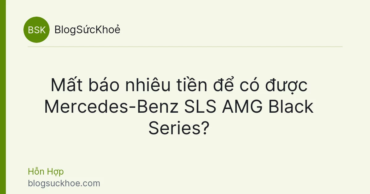 Mất báo nhiêu tiền để có được Mercedes-Benz SLS AMG Black Series?