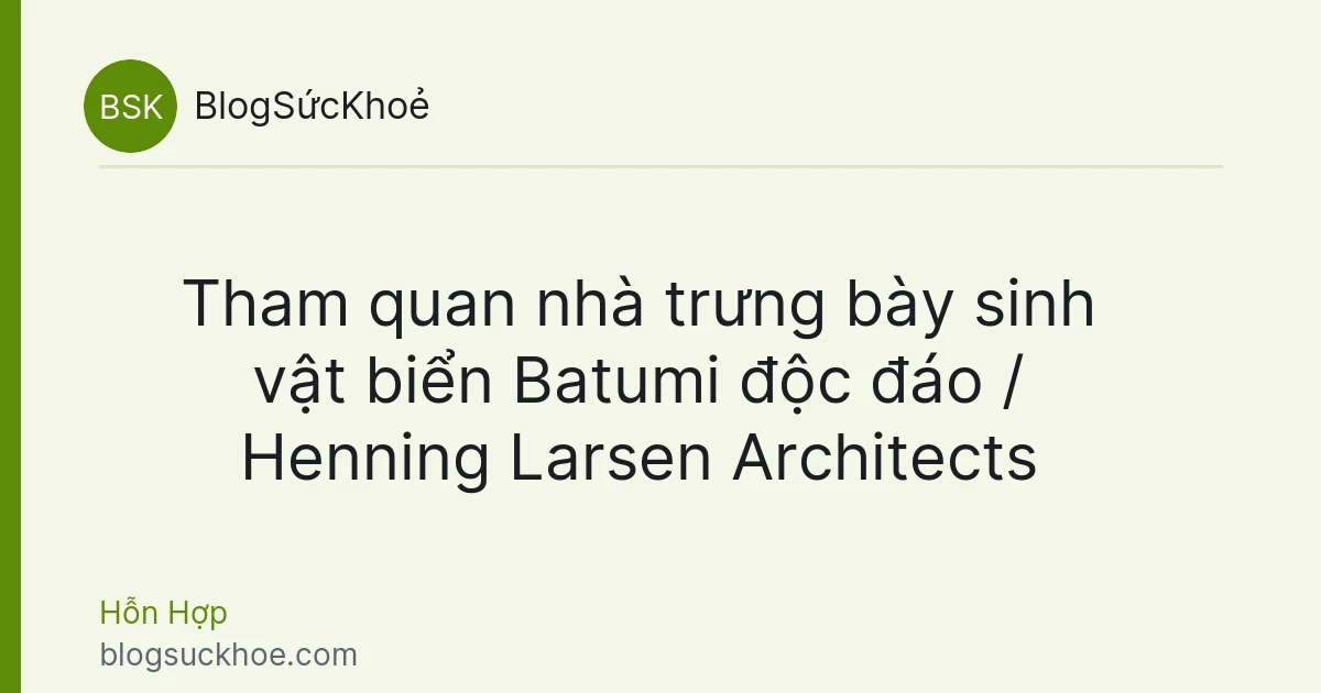 Tham quan nhà trưng bày sinh vật biển Batumi độc đáo / Henning Larsen Architects